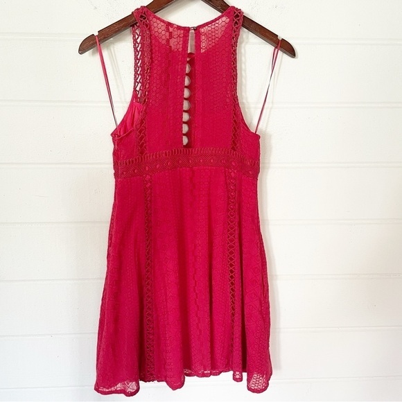 Free People Wherever You Go Crocheted Mini Dress Rose Red
Size 0 - Picture 5 of 16